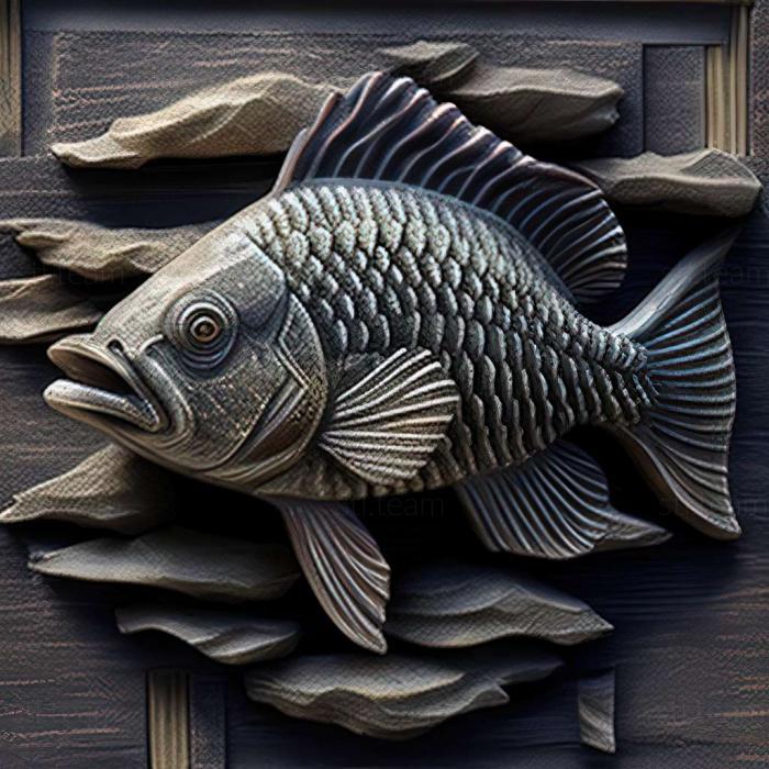 3D model Yulidochromis fish (STL)